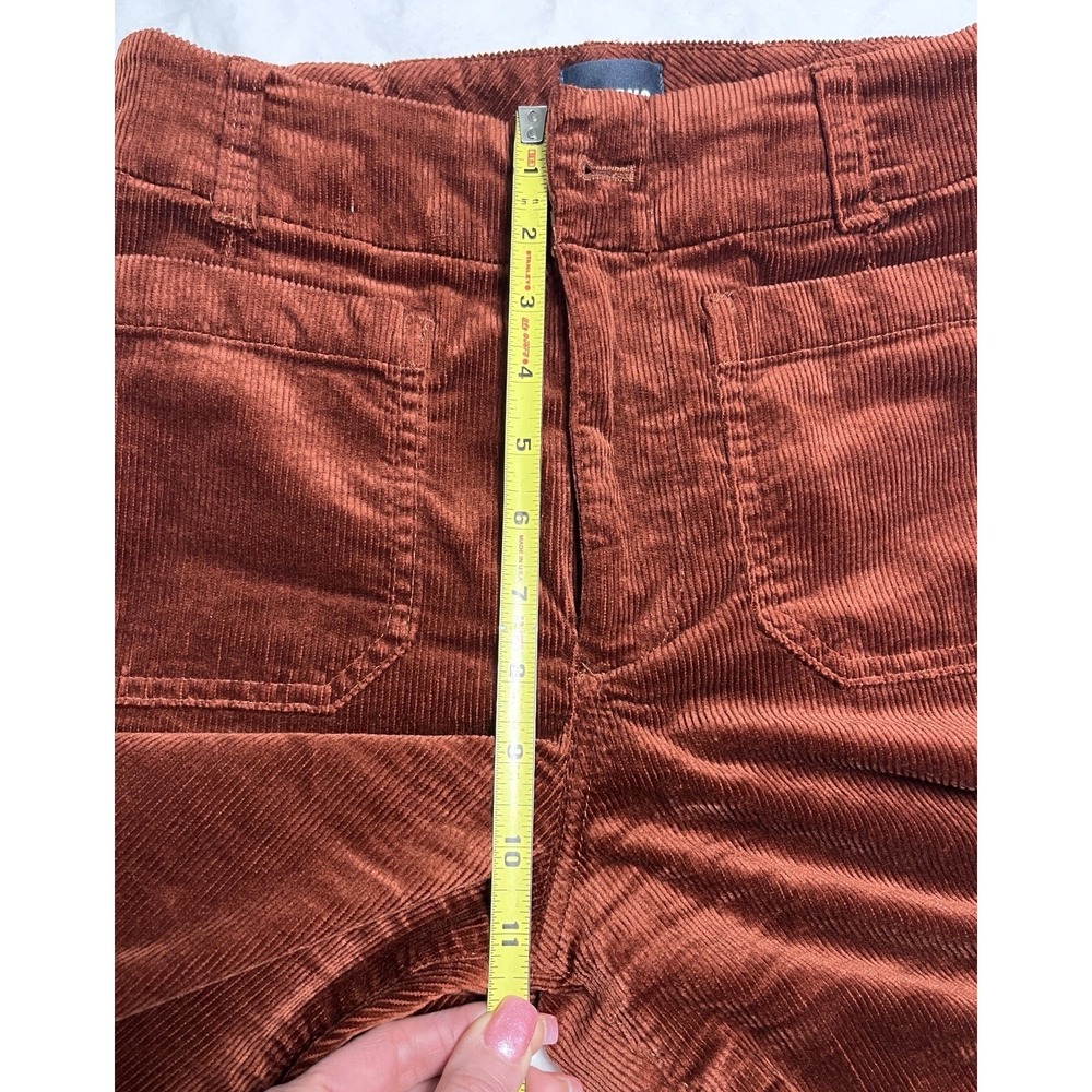 ANTHROPOLOGIE MAEVE Colette Corduroy Crop Wide-Leg High Rise Pants Rust Sz 26 - Picture 8 of 12
